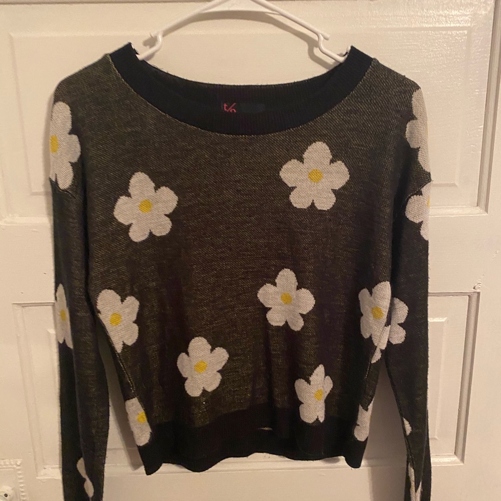 Flower Patterned Sweater